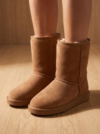 Poppy | Women's Black Faux Suede Sherpa-Lined Tall Boots