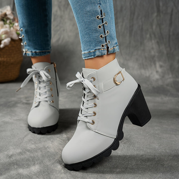 Women's Black Knee High Boots with Zip (10)