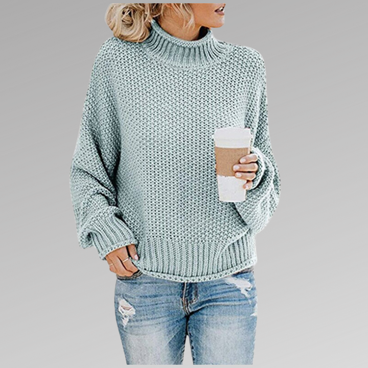 Women's Black Knit Cardigan for Christmas in Baby Blue