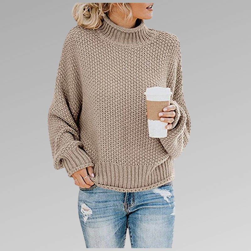 Women's Black Knit Cardigan for Christmas in Beige