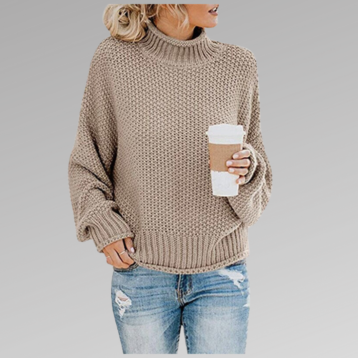Women's Black Knit Cardigan for Christmas in Beige