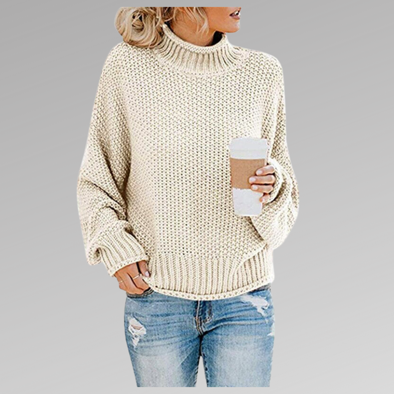 Women's Black Knit Cardigan for Christmas in Cream