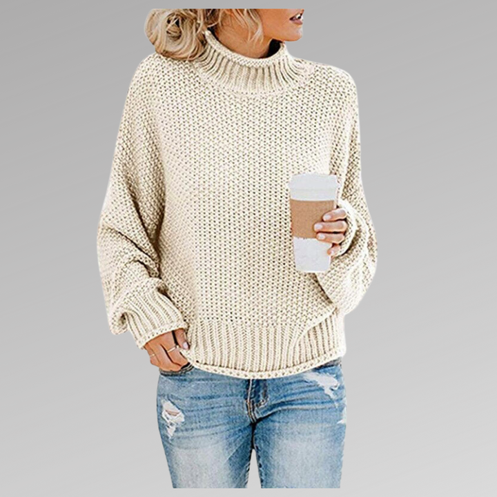Women's Black Knit Cardigan for Christmas in Cream