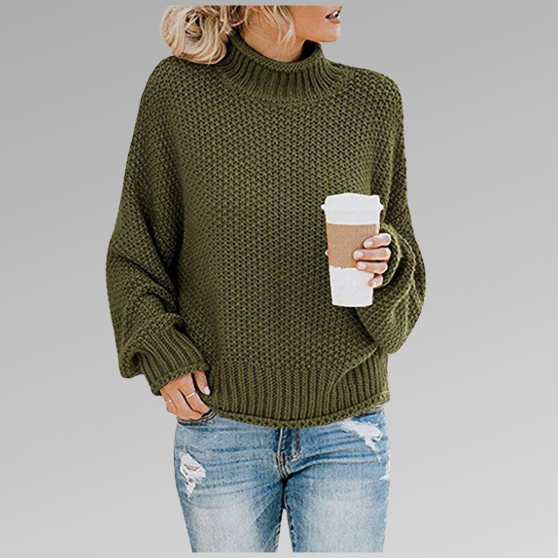 Women's Black Knit Cardigan for Christmas in Green