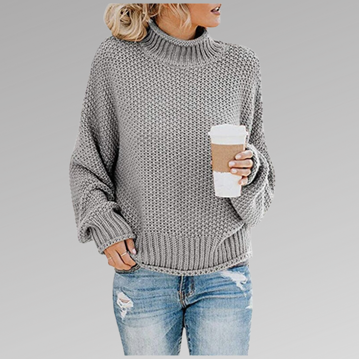 Women's Black Knit Cardigan for Christmas in Grey