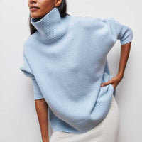 Daisy | Women's Black Knit Turtleneck Jumper for Autumn