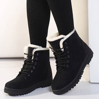 Phoebe | Women's Black Lace-Up Winter Ankle Boots