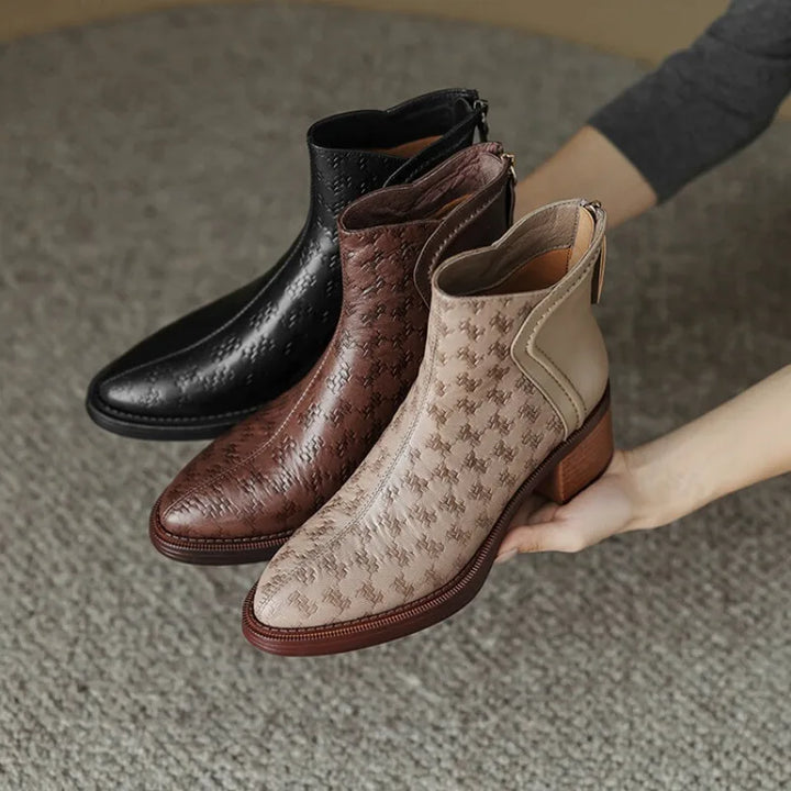 Women's Block Heel Ankle Boots in Vegan Leather (13)