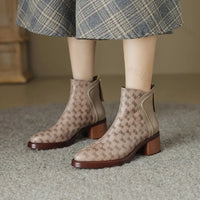 Florence | Women's Block Heel Ankle Boots in Vegan Leather