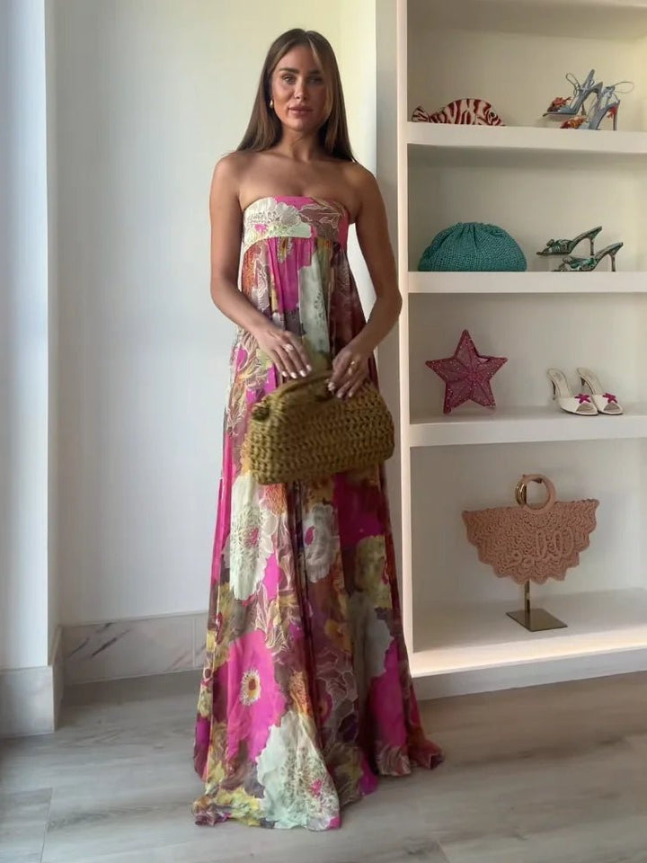 Women's Boho Floral Maxi Dress for Wedding Guests (3)
