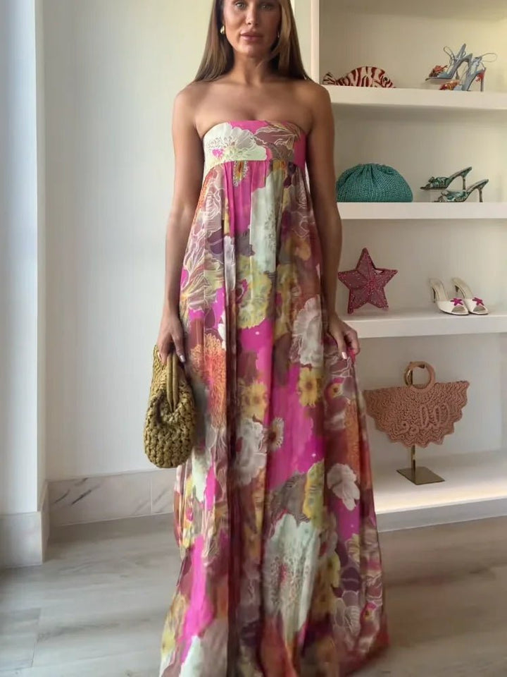 Women's Boho Floral Maxi Dress for Wedding Guests (4)