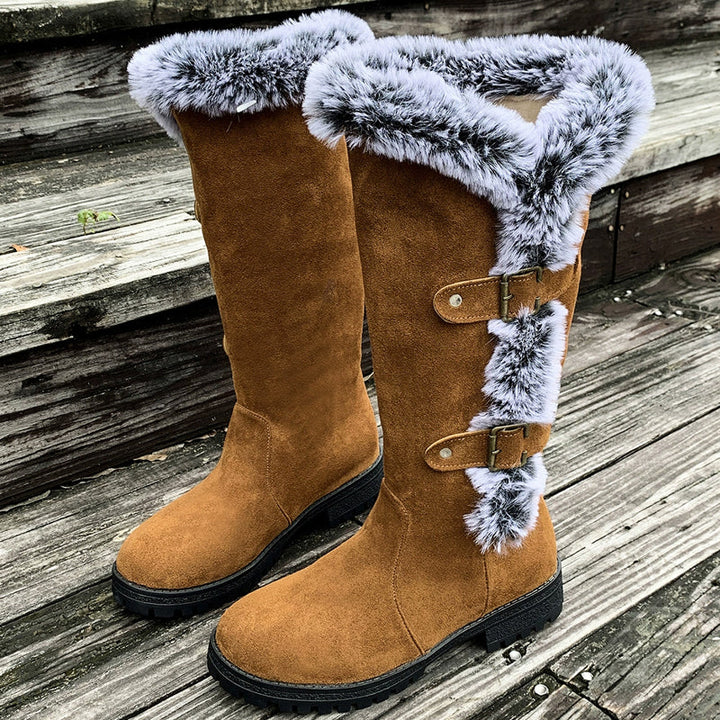 Women's Boots for Autumn with Plush Mid-Calf (10)