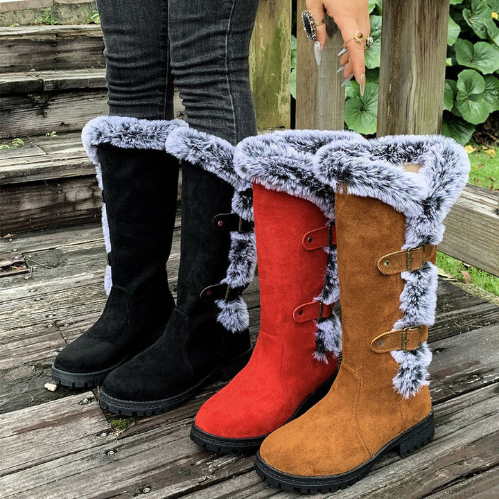 Women's Boots for Autumn with Plush Mid-Calf (6)