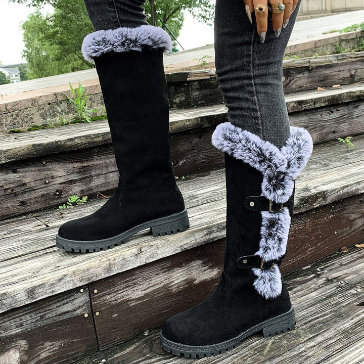 Women's Boots for Autumn with Plush Mid-Calf (8)