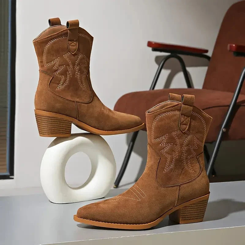 Women's Brown Knee High Boots (7)