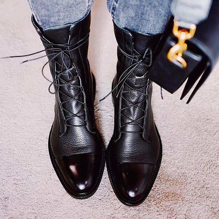 Women's Brown Lace-Up Ankle Boots (4)