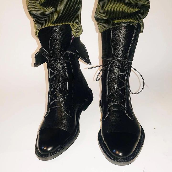 Women's Brown Lace-Up Ankle Boots (9)