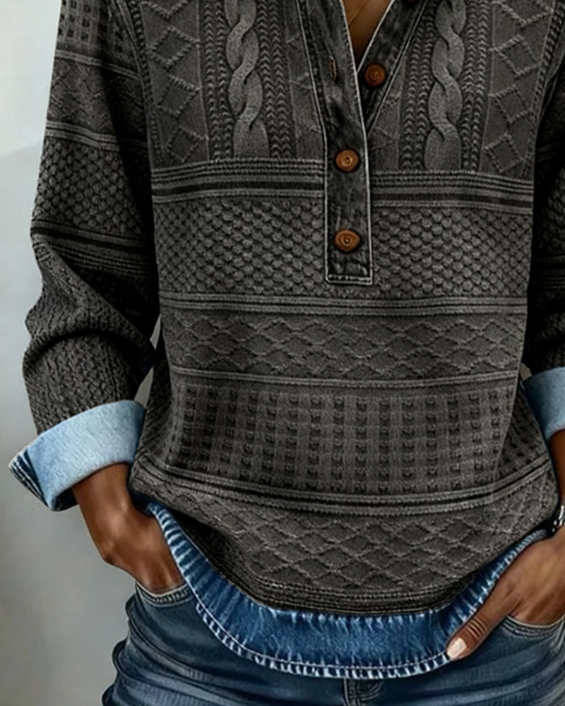 Women's Cable Knit Button-Front Cardigan for Autumn (5)
