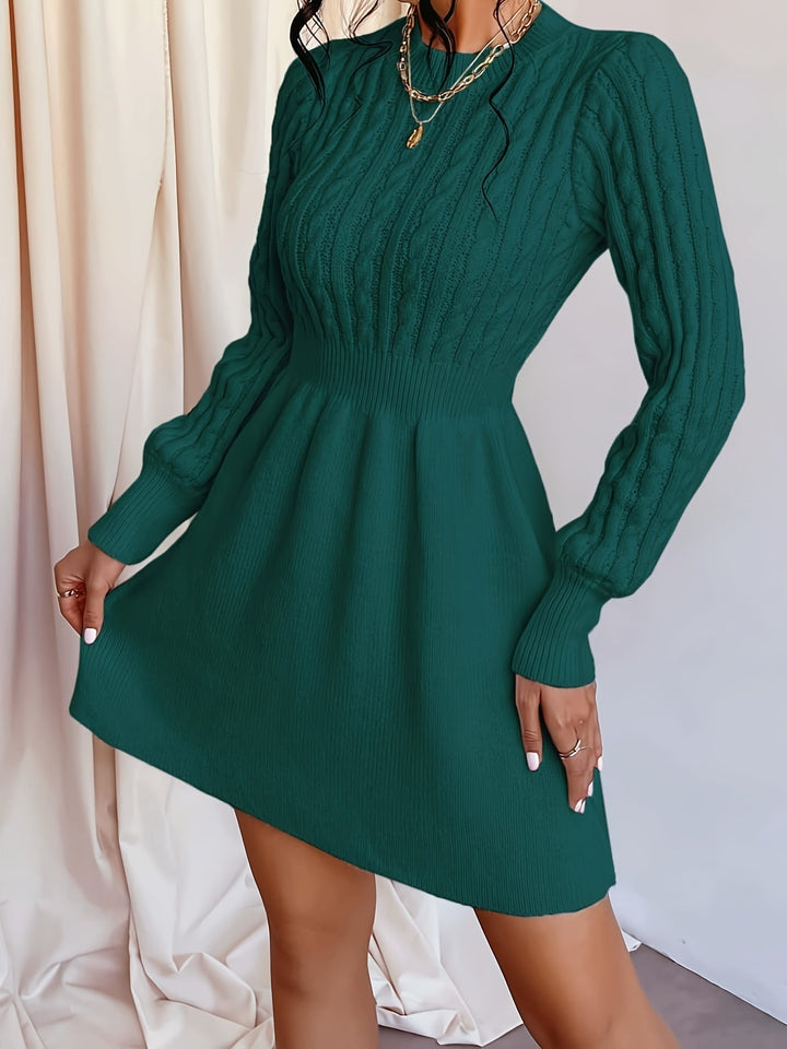 Women's Cable Knitted Mini Dress (3)
