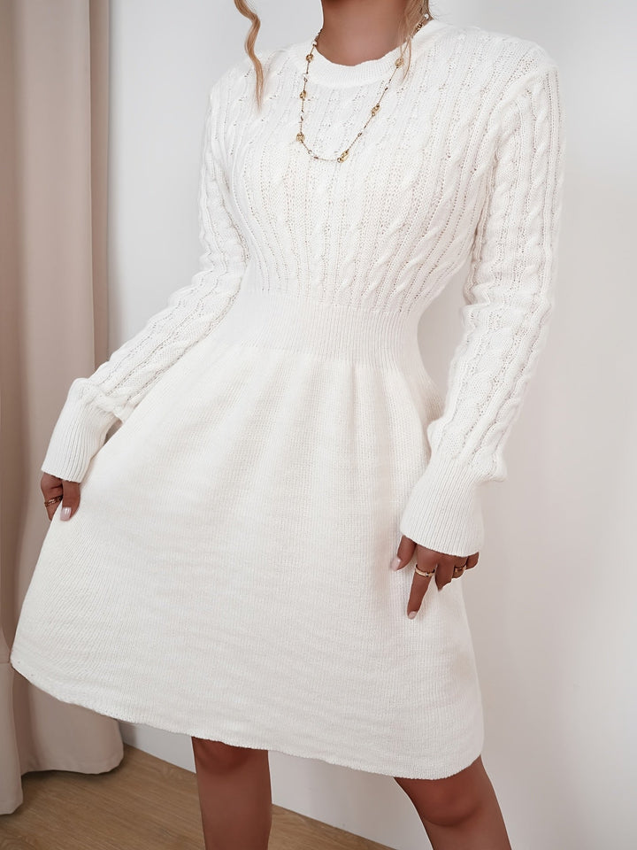 Women's Cable Knitted Mini Dress (6)