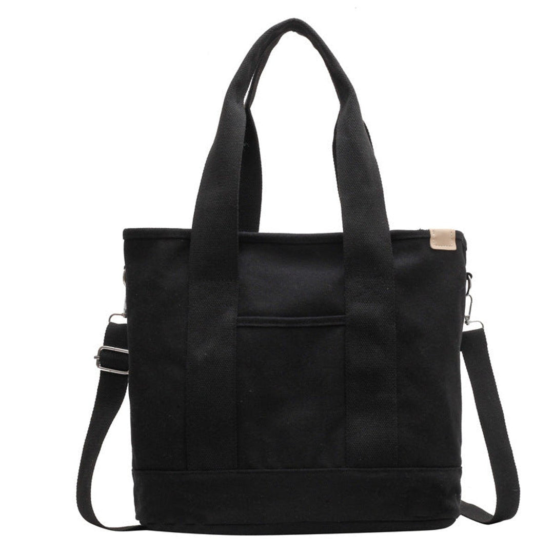 Women's Canvas Tote Bag with Crossbody Strap (2)