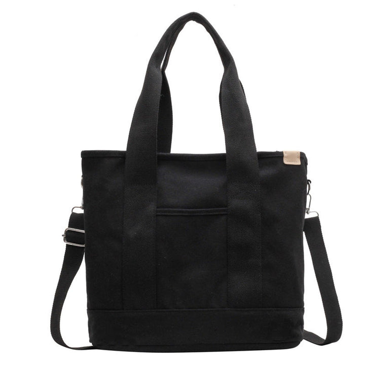 Women's Canvas Tote Bag with Crossbody Strap (2)
