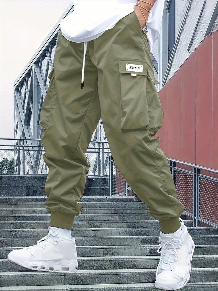 Women's Cargo Joggers with Adjustable Waistband (8)