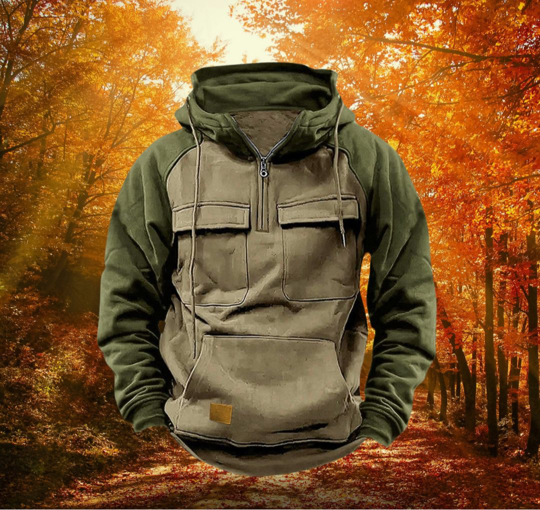 Women's Casual Hoodie for Autumn Adventures in Khaki