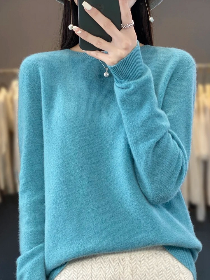 Women's Casual Knit Crewneck Sweater (2)