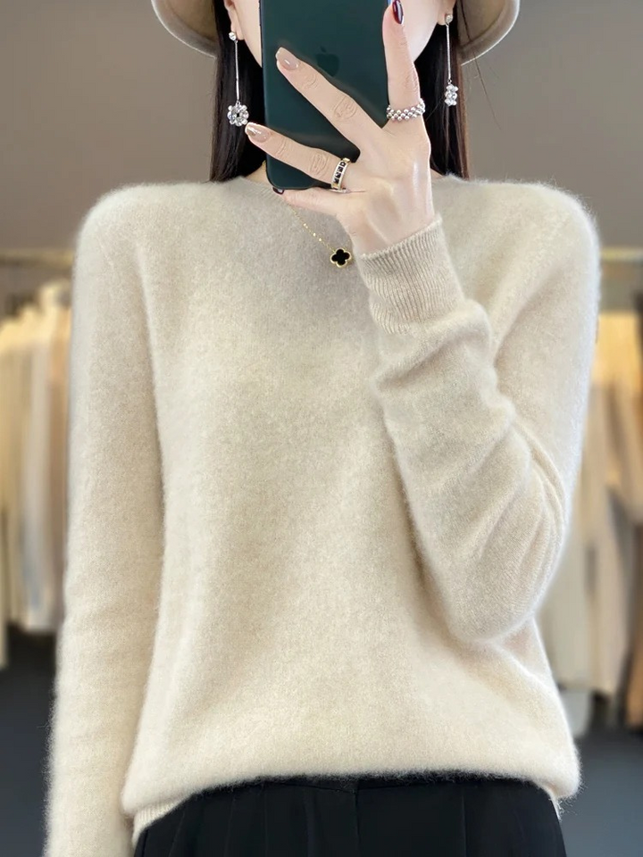 Women's Casual Knit Crewneck Sweater (3)