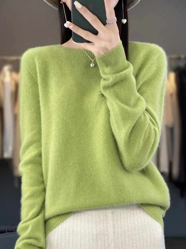 Women's Casual Knit Crewneck Sweater (4)