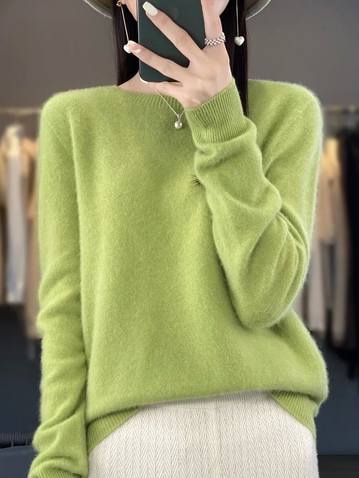 Women's Casual Knit Crewneck Sweater (4)