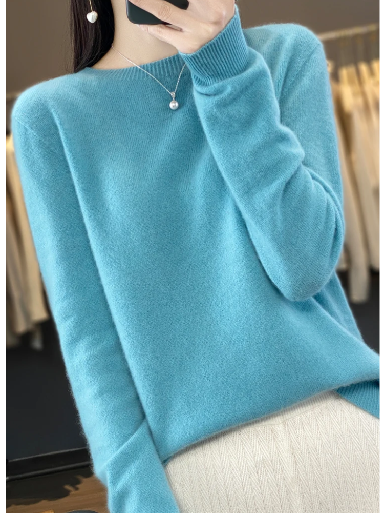 Women's Casual Knit Crewneck Sweater (5)