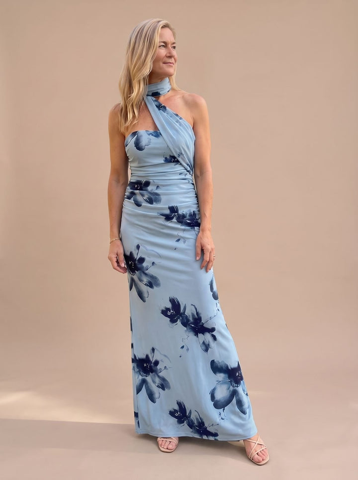 Women's Christmas Party Dress Halter Maxi (6)