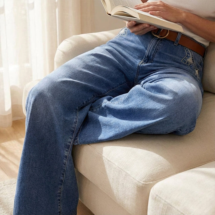 Women's Classic High-Waist Wide-Leg Jeans (7)