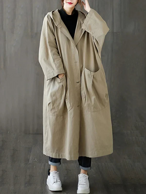 Women's Classic Long Trenchcoat for Autumn