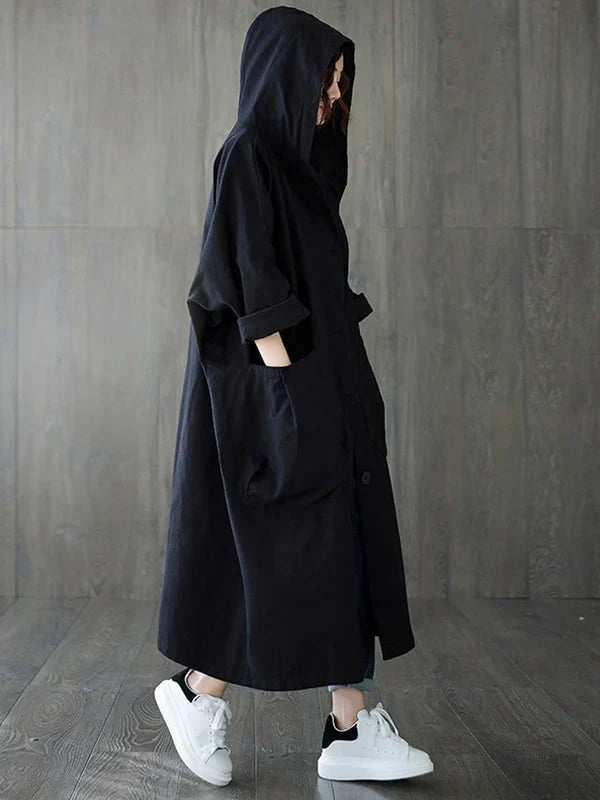 Women's Classic Long Trenchcoat for Autumn (4)