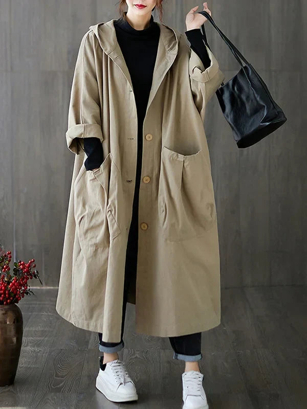 Women's Classic Long Trenchcoat for Autumn (6)