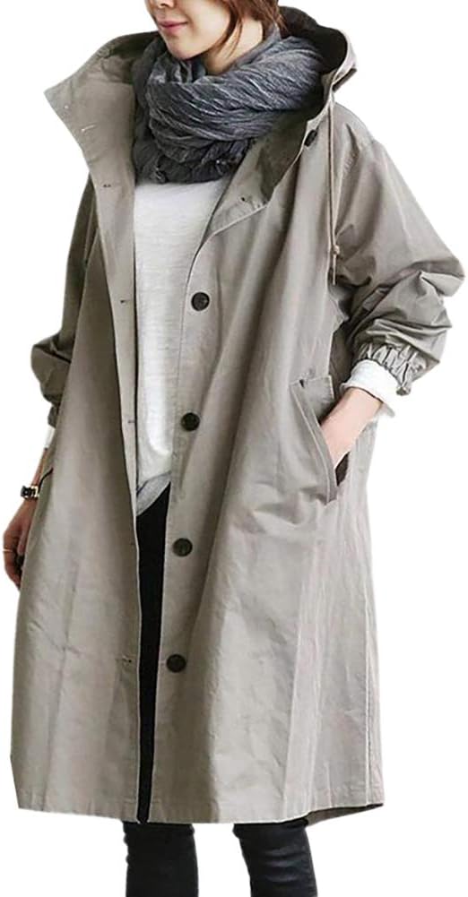 Women's Classic Trenchcoat for Autumn Versatility in Grey 2