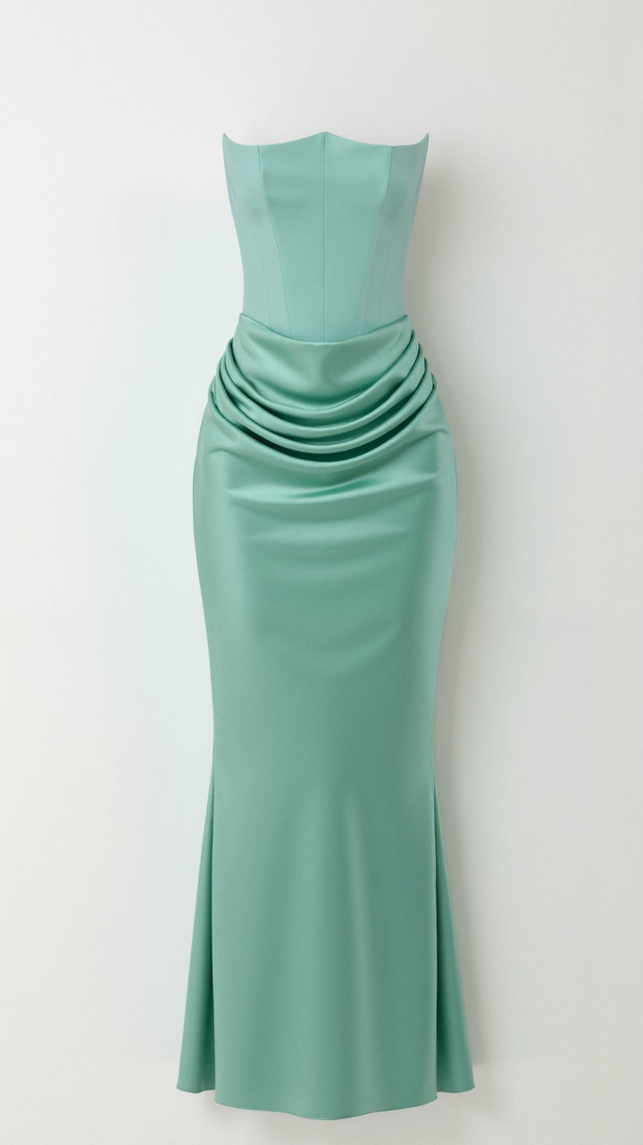 Women's Column Maxi Dress for Wedding Guests in Caramel 2