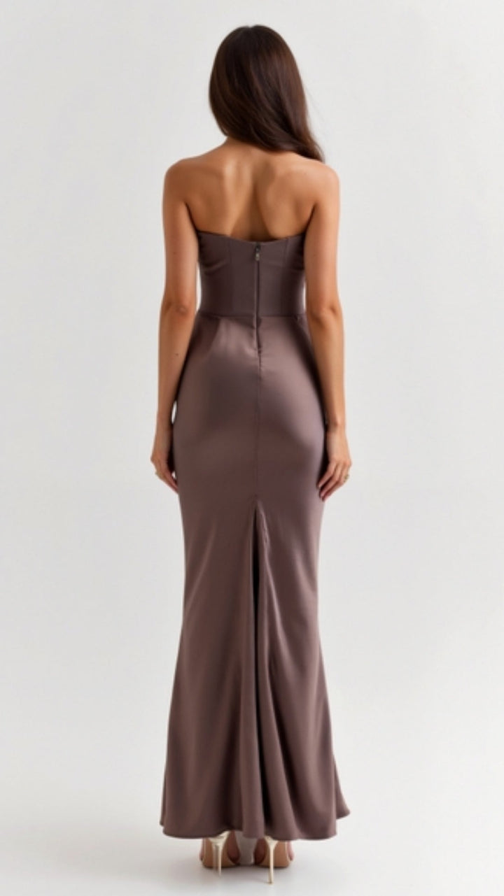 Women's Column Maxi Dress for Wedding Guests in White 4