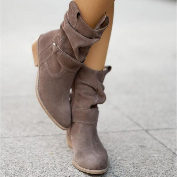 Women's Comfortable Boots for Autumn Outfits in Dark Grey