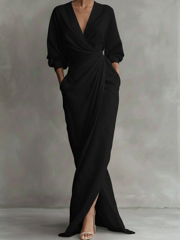 Women's Comfortable Everyday Fall Dress in Black