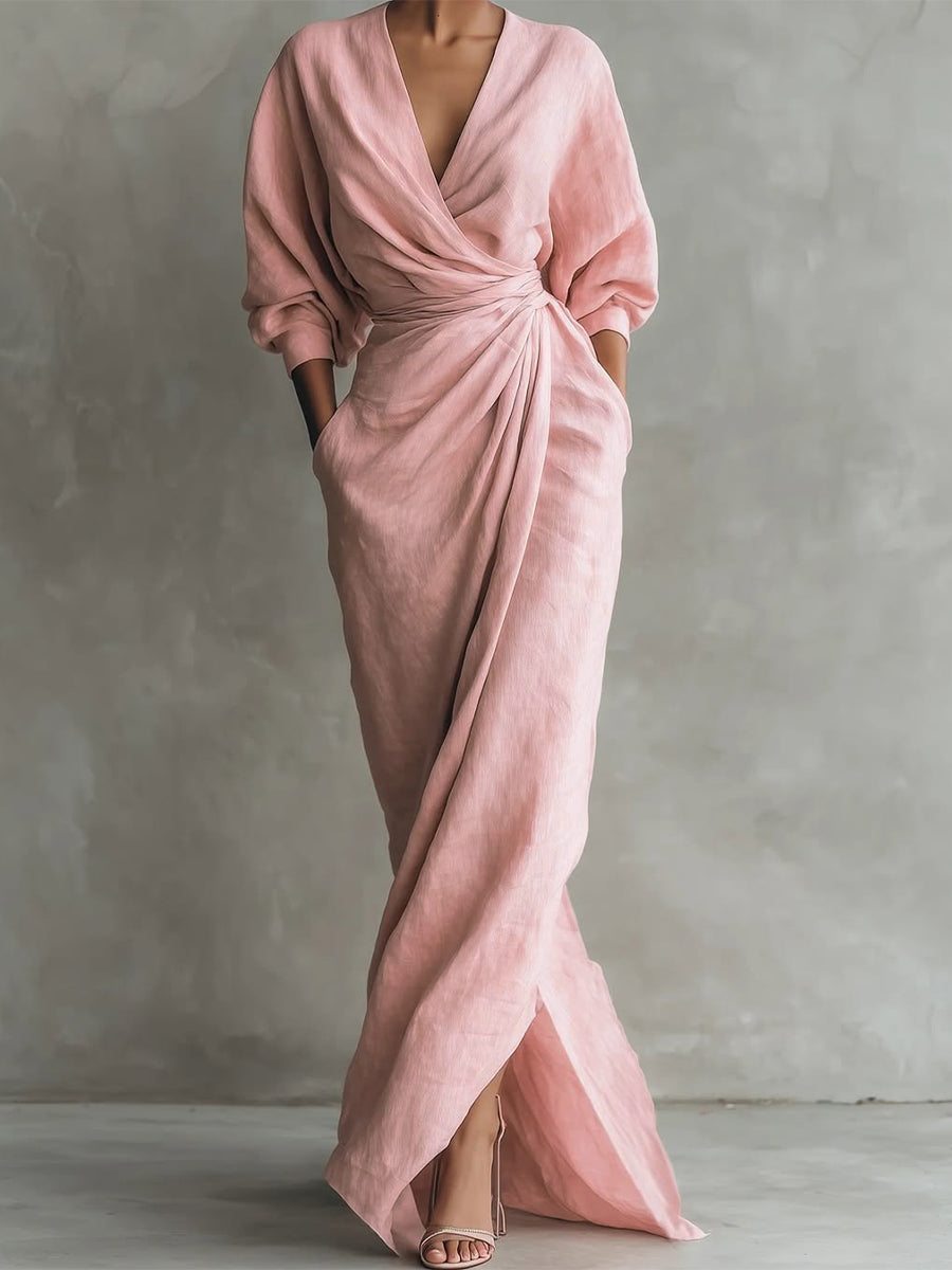 Women's Comfortable Everyday Fall Dress in Pink