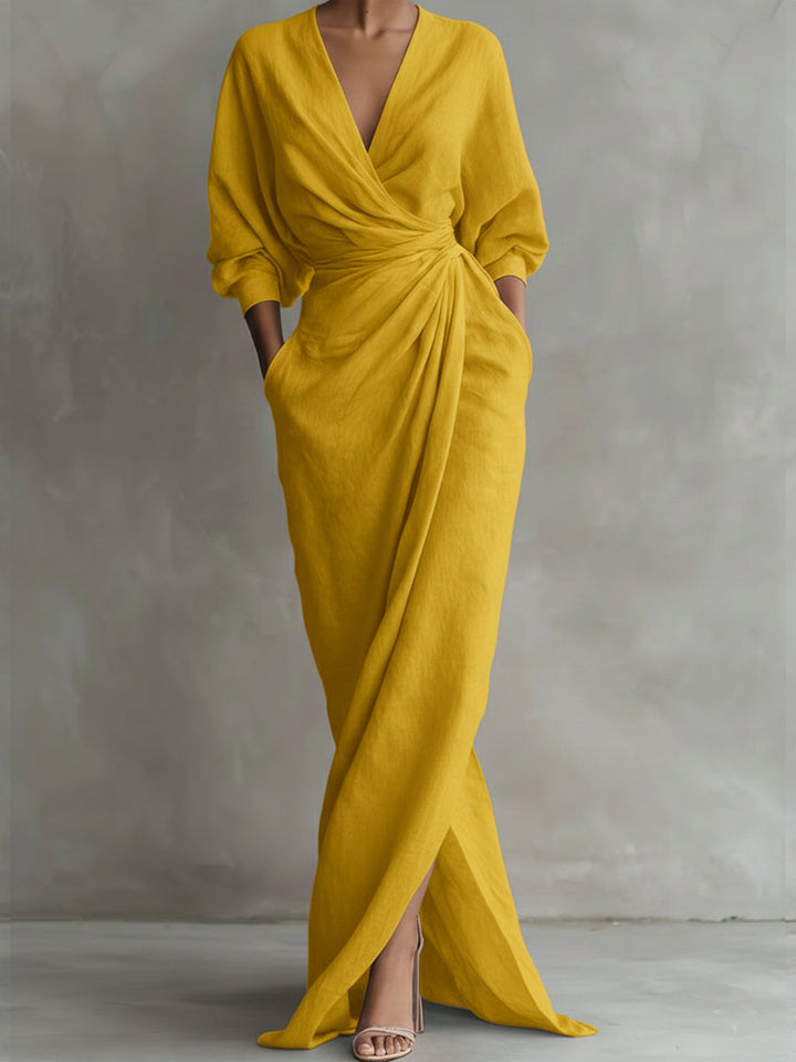 Women's Comfortable Everyday Fall Dress in Yellow