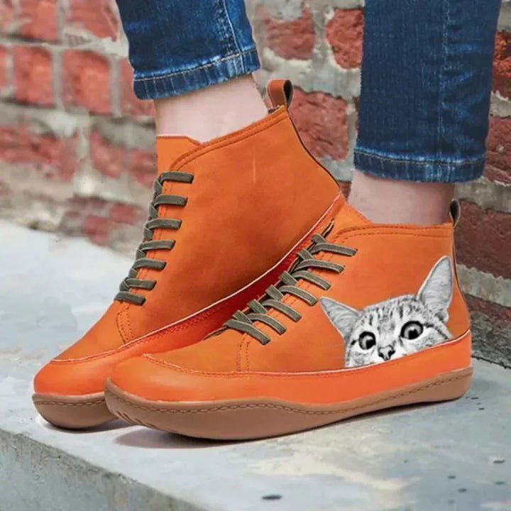 Women's comfortable leather ankle boots for autumn (7)