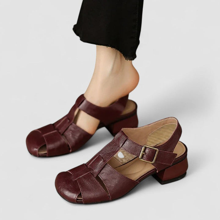 Women's Comfortable Orthopedic Mary Janes in Brown