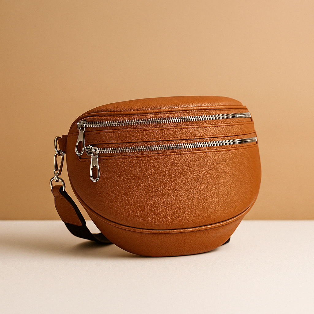 Women's Compact Crossbody Bag for Organized Travel in Brown