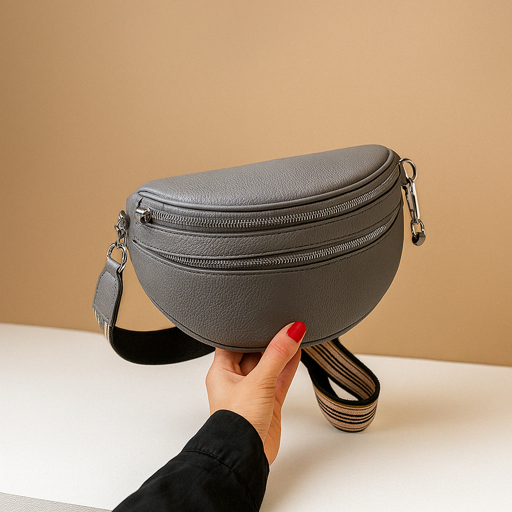 Women's Compact Crossbody Bag for Organized Travel in Grey