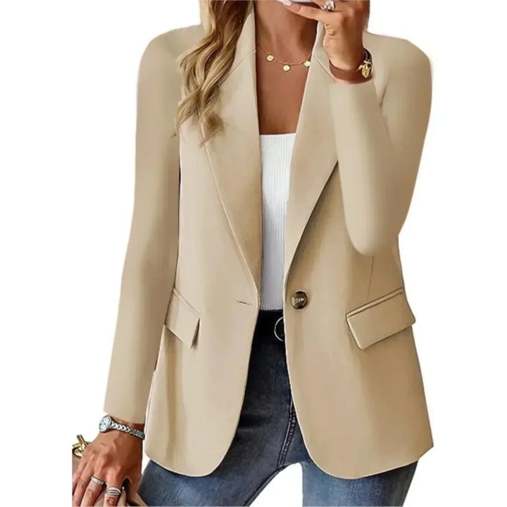 Women's Contemporary Blazer for Work in Beige